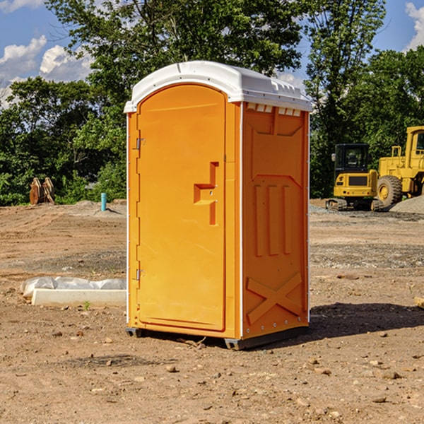 how often are the portable restrooms cleaned and serviced during a rental period in Pride LA